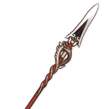 Genshin Impact Гроза драконов polearm weapon with Elemental Mastery stats