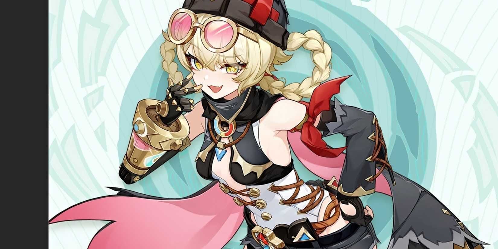 Anemo bow character in Genshin Impact equipped with Rainbow Serpent's Rain Bow