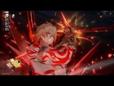 Mydei's Vendetta state in Honkai Star Rail showing his enhanced HP-scaling combat form