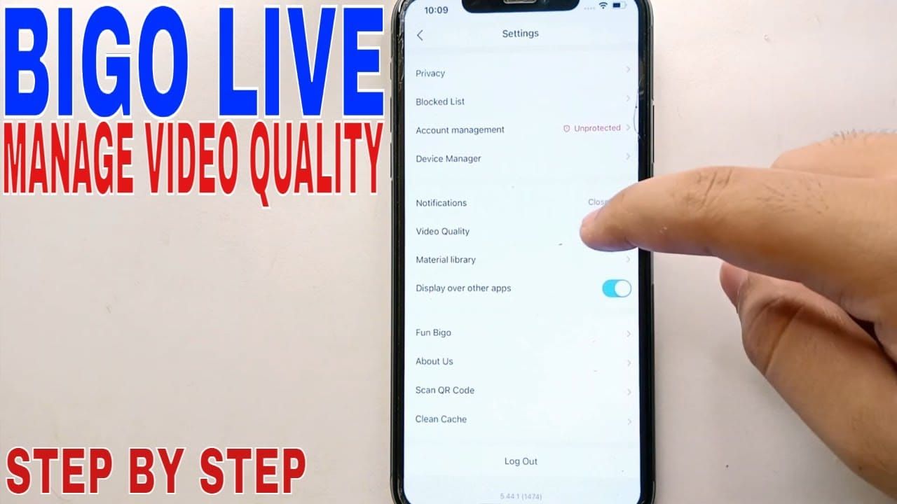 Bigo Live video resolution selection screenshot