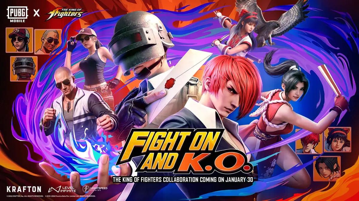 Скриншот мини-игры King of Fighters 98 в PUBG Mobile, показывающий ежедневные бои