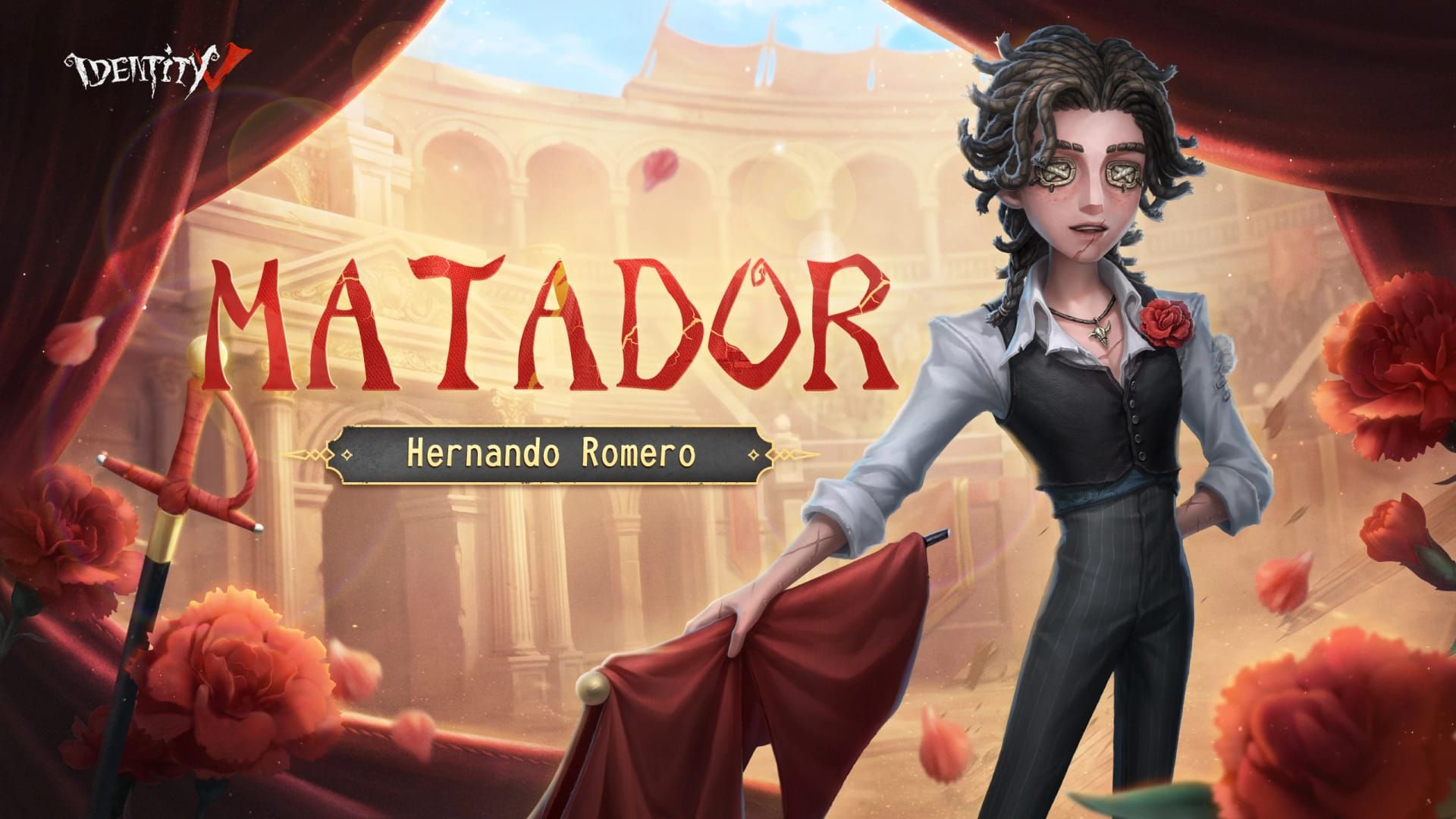 Официальный арт S-облика Старателя «Матадор» в Identity V