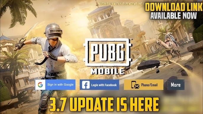 PUBG Mobile 4.0 update download interface showing file size and installation progress