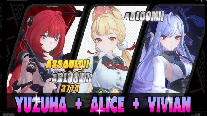 Alice, Yuzuha, and Vivian team composition in Zenless Zone Zero