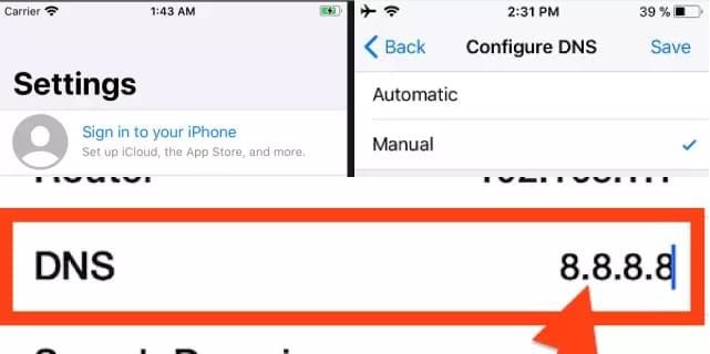 Android Private DNS settings interface with Cloudflare hostname for PUBG Mobile optimization