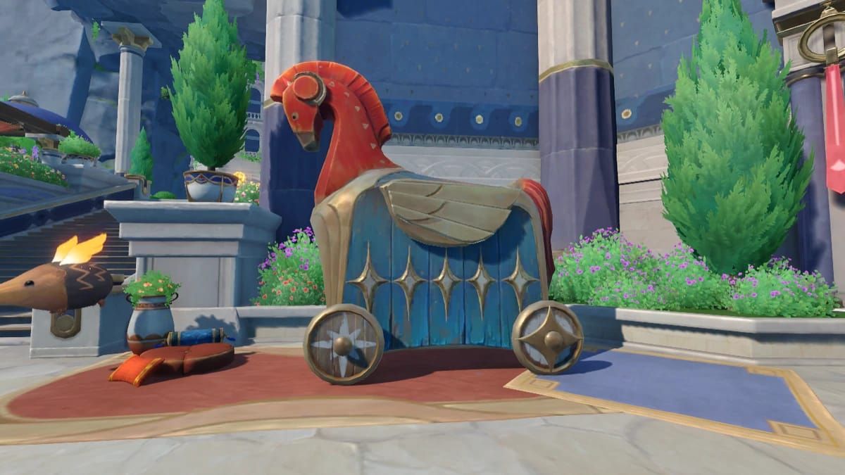 Screenshot of Janus' Steed hidden merchant location near Marmoreal Market F1 stairs in Honkai Star Rail