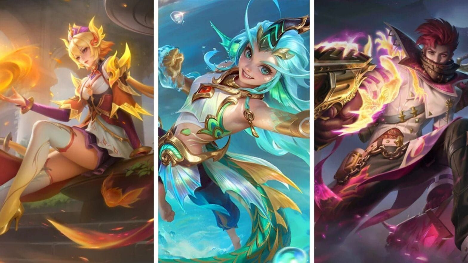 Mobile Legends S+ tier XP lane bruiser heroes: Bane, Paquito, Phoveus, Esmeralda, and Arlott