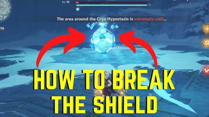 Genshin Impact screenshot of Super-Heavy Landrover Cryo Shield during Phase 3 overheat