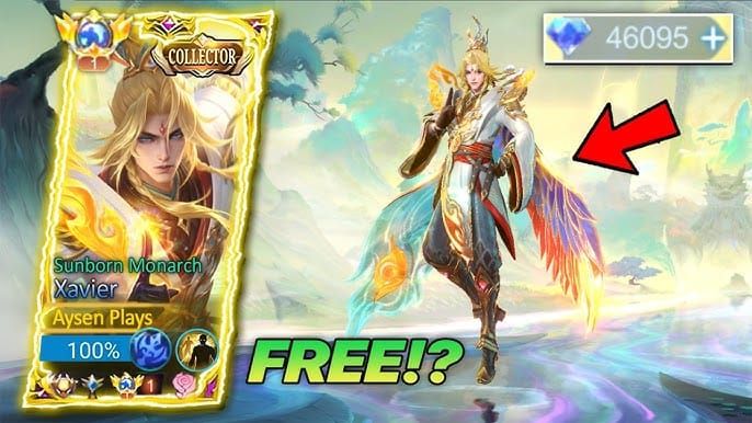 Арт облика Ксавьера «Монарх солнца» серии Legend в Mobile Legends Bang Bang
