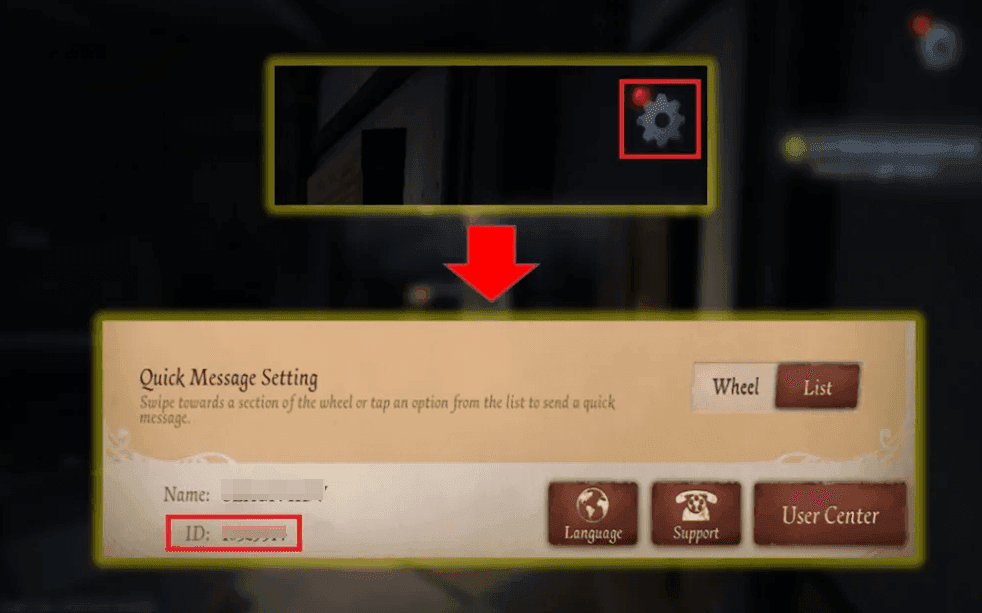 Identity V profile settings UID copy guide