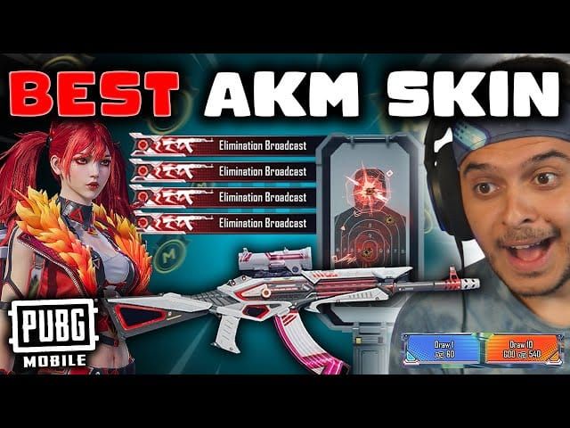 Скин оружия PUBG Mobile AKM «Фиолетовый призрак» с фиолетовым проклятым дизайном и светящимися эффектами