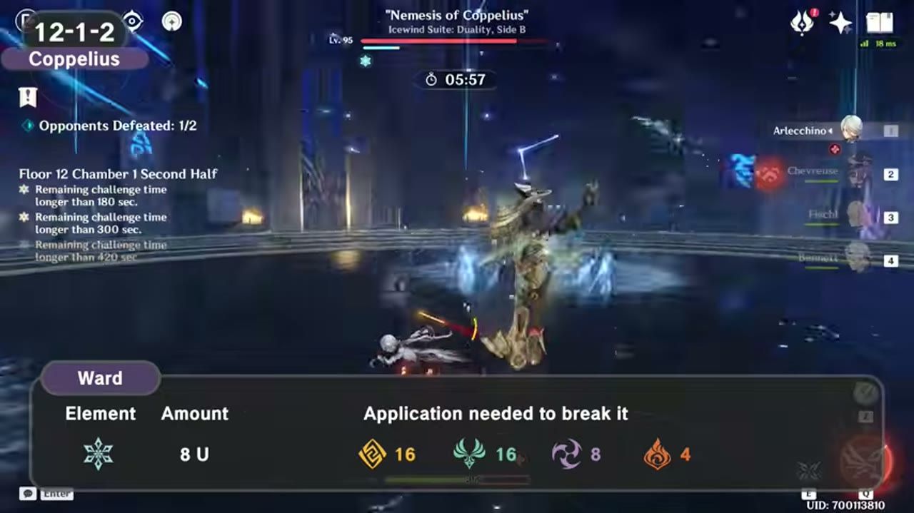 Icewind Suite Cryo ward breakdown in Genshin Impact 7.0 Spiral Abyss