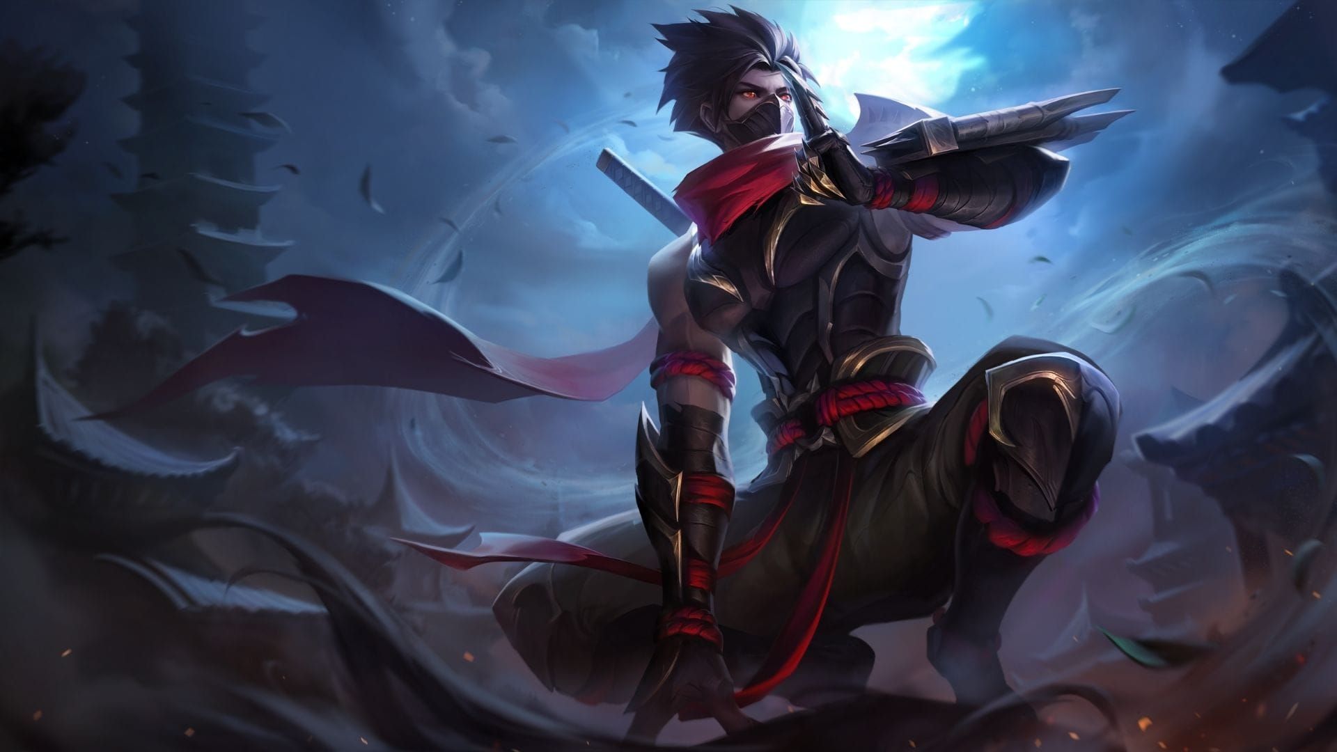 Лесник Хаябуса в Mobile Legends Bang Bang патча 2.1.30, демонстрирующий истинный урон от четырех теней