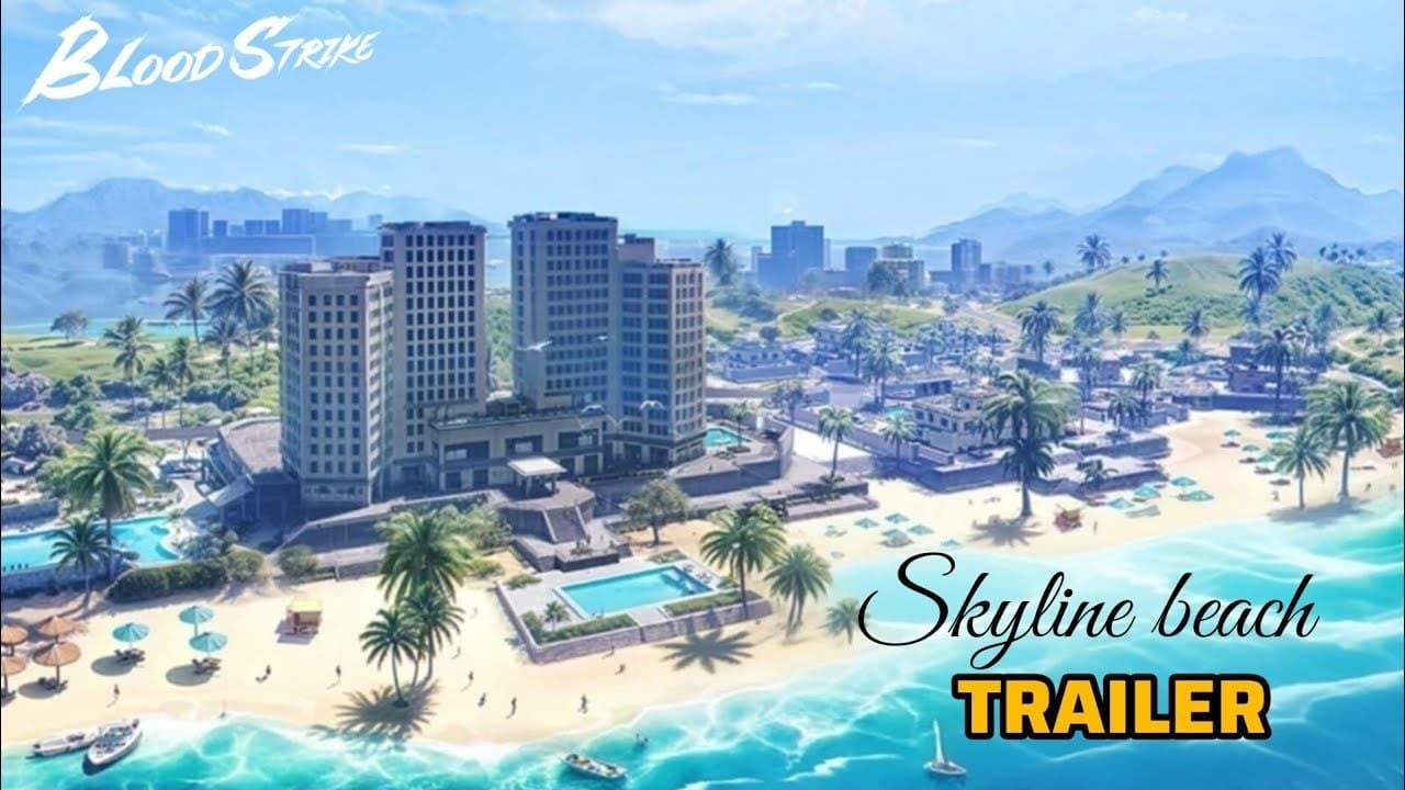 Skyline Beach map in Blood Strike for CQC tactics