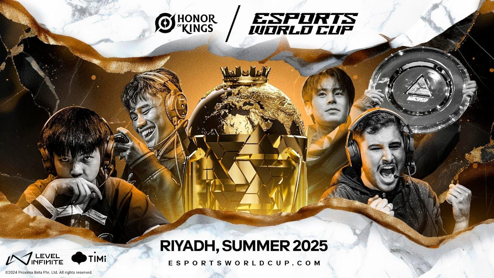 Honor of Kings Esports World Cup 2025 tournament main stage in Riyadh