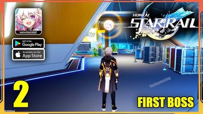 Honkai Star Rail gameplay screenshot on iPhone showing the mobile interface