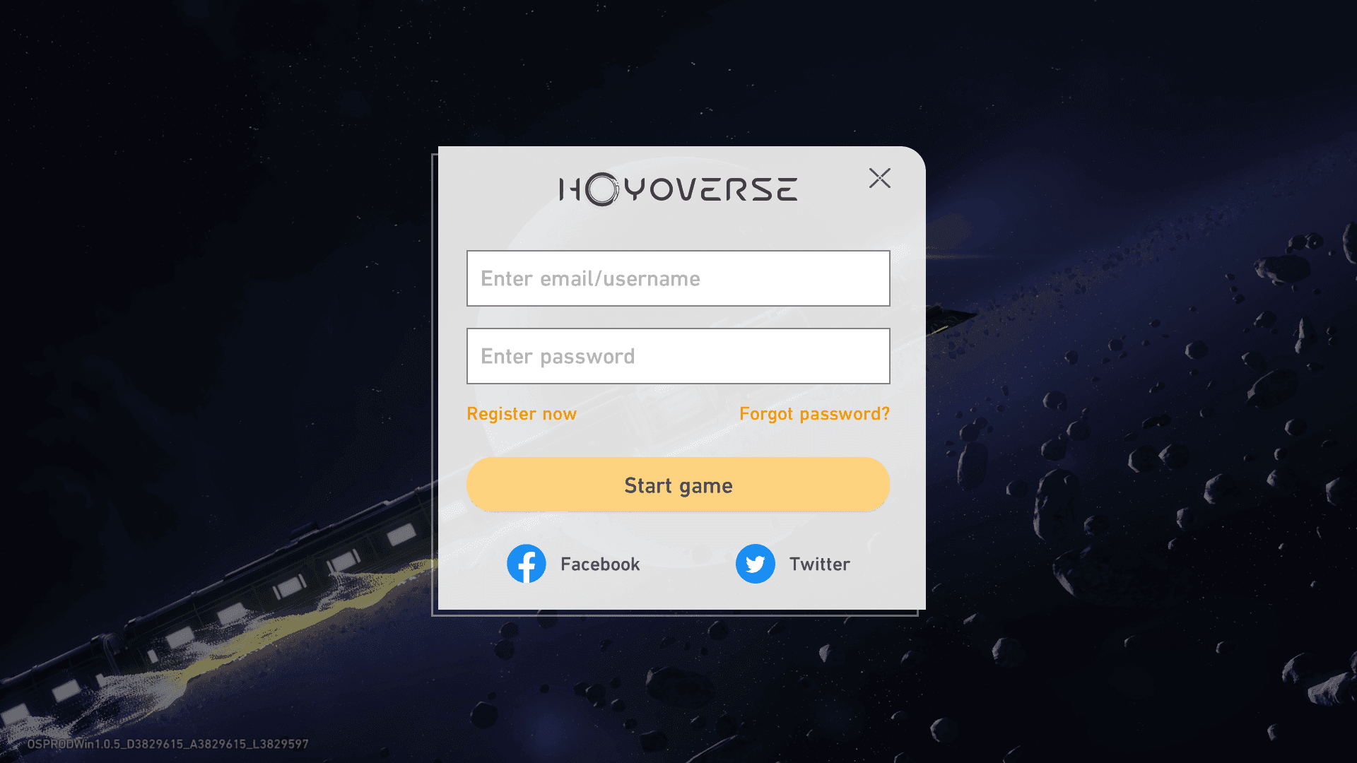 HoYoverse account interface showing game progress and account management options for Honkai Star Rail
