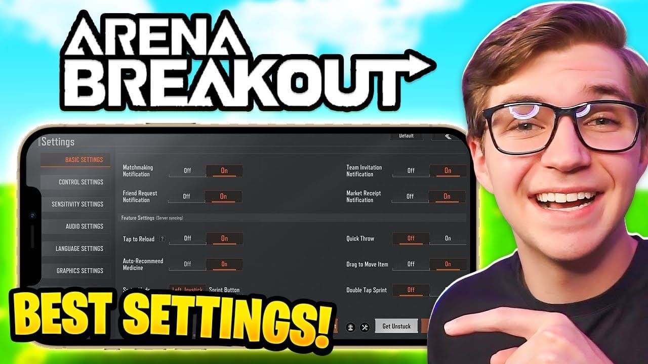 Интерфейс настроек чувствительности Arena Breakout