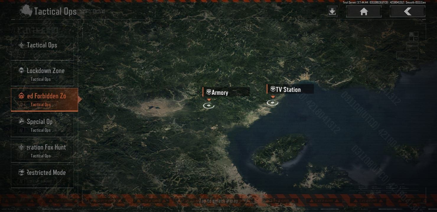 Arena Breakout Mobile Forbidden Zone map highlighting 7-safe spawn locations and optimal routing
