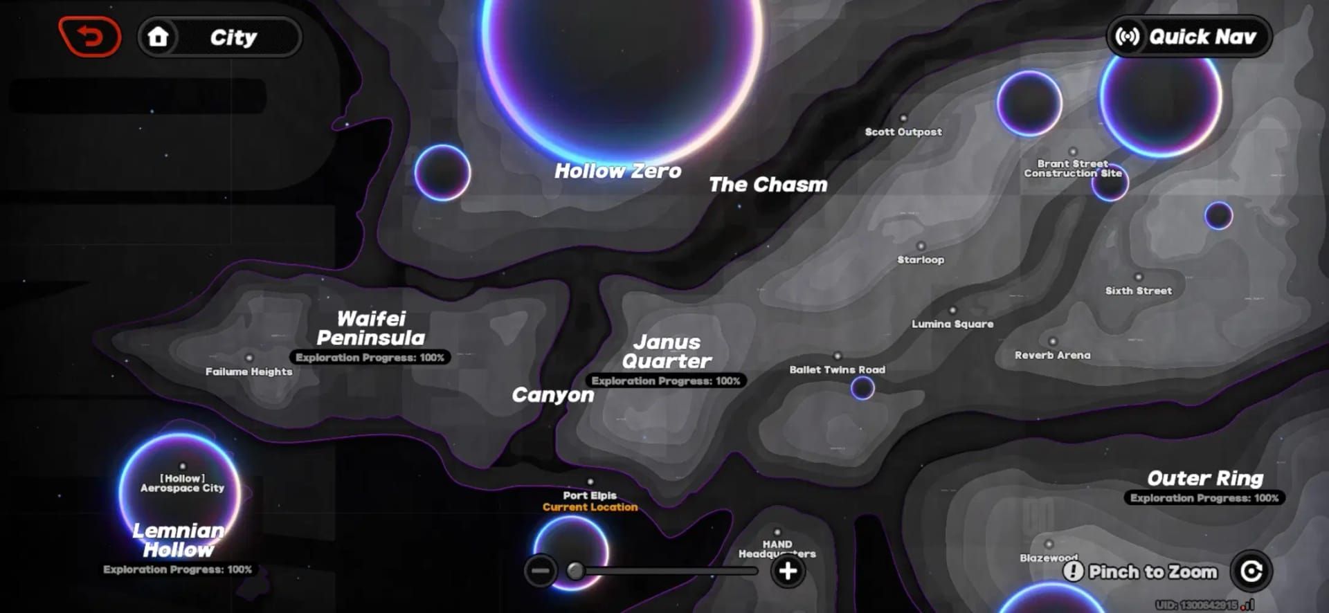 Zenless Zone Zero New Eridu map showing Quality Time locations