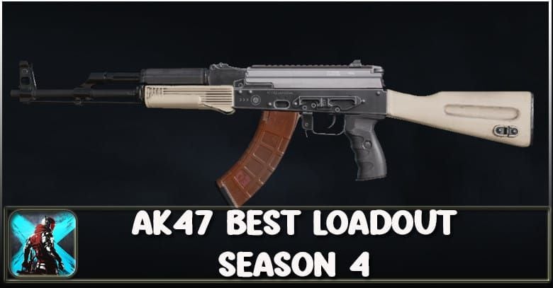Blood Strike AK-47 weapon with compensator, vertical grip, extended magazines, and tactical stock attachments