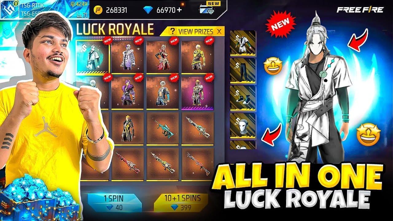 Free Fire FFWS Universal Ring Luck Royale interface
