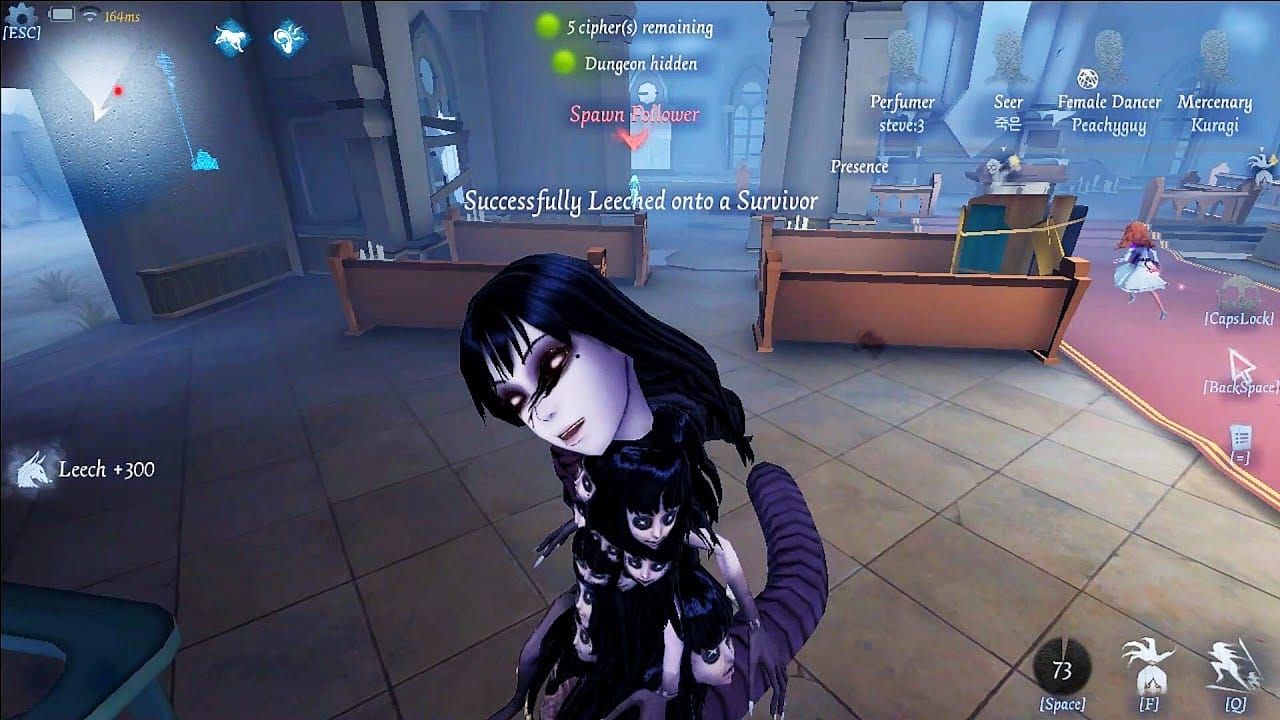 Ведьма Снов из Identity V, использующая систему последователей для контроля карты в нескольких областях