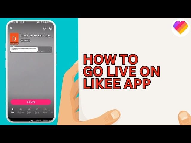Интерфейс стриминга Likee GoLive, показывающий меню AR-эффектов и расположение значка звездочки