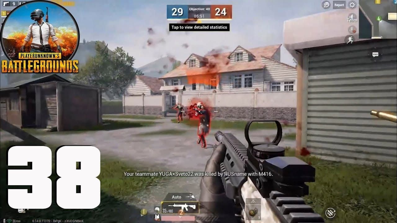 PUBG Mobile TDM Warehouse gameplay screenshot in FPP mode showing close-quarter combat training scenario