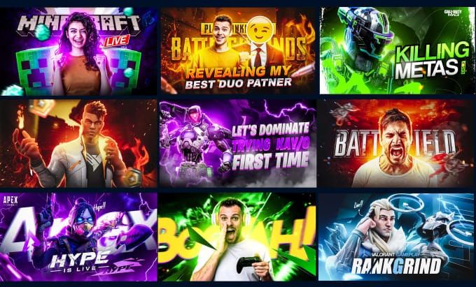 Comparison of effective high-contrast gaming thumbnails with text overlays versus standard gameplay screenshots on Likee