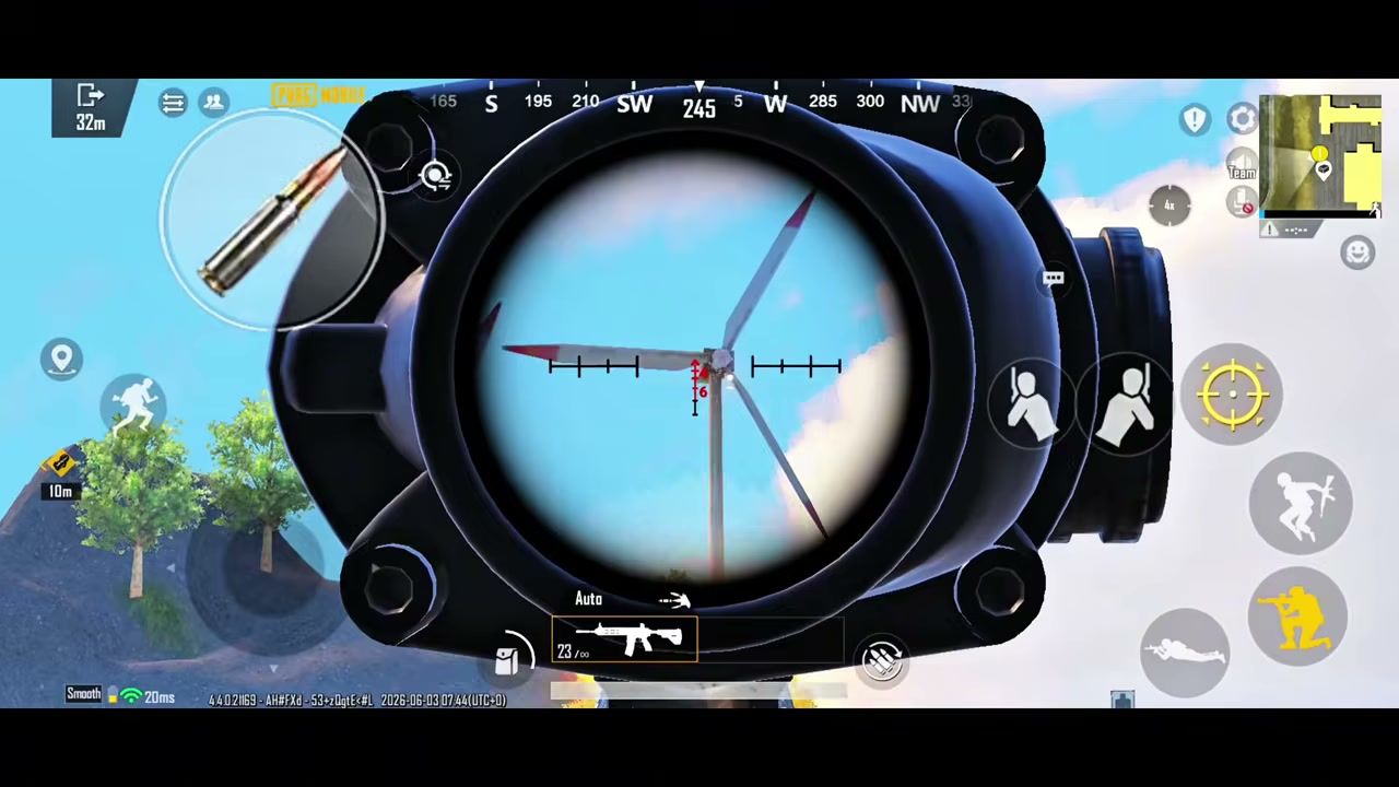 HUD PUBG Mobile 4.5 в 3 пальца прицеливание M416 без отдачи