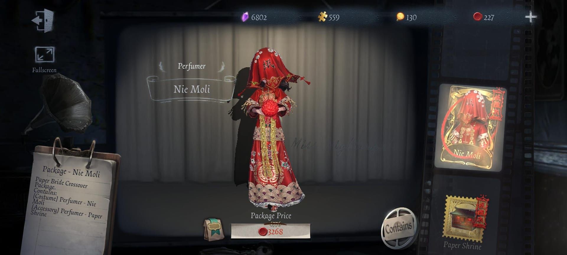 Таблица сравнения цен на набор и отдельные облики события Identity V Valentine's