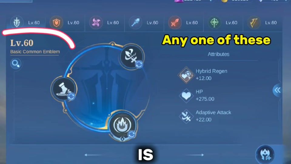 Гайд для новичков Mobile Legends: прокачка эмблем до 60 уровня