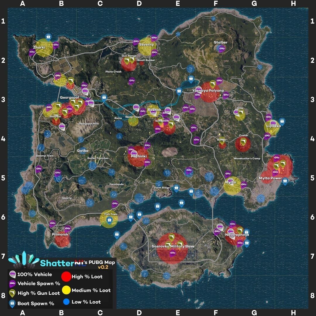 Bar chart showing RP per minute comparison between combat, survival, and vehicle missions in PUBG Mobile A16