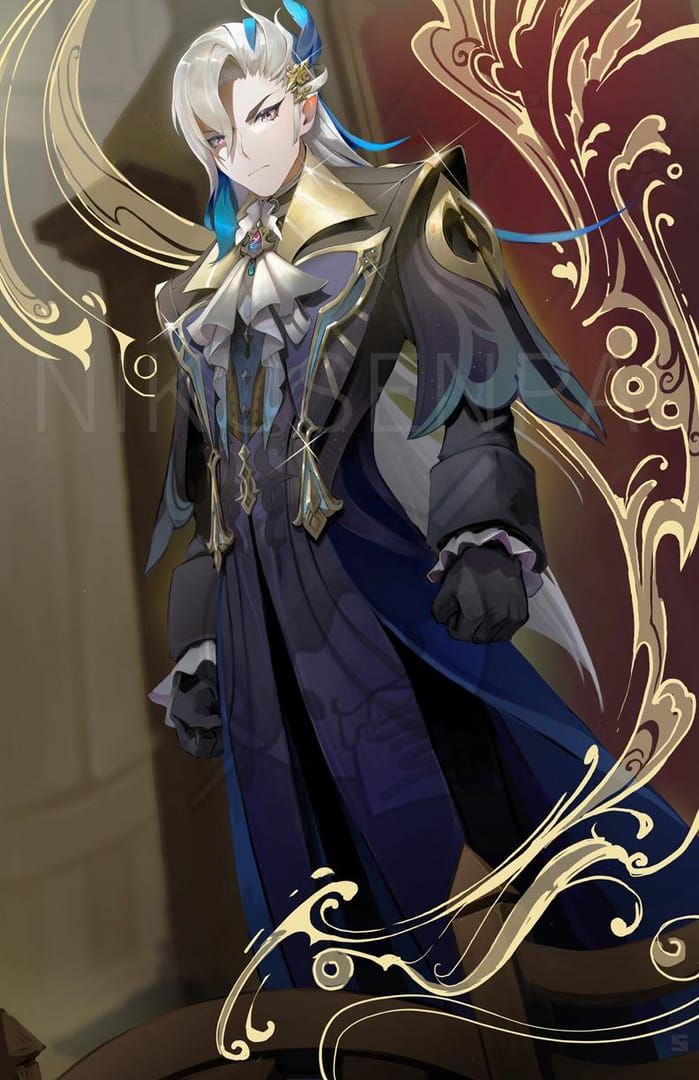 Genshin Impact Neuvillette Hydro Dragon official character artwork