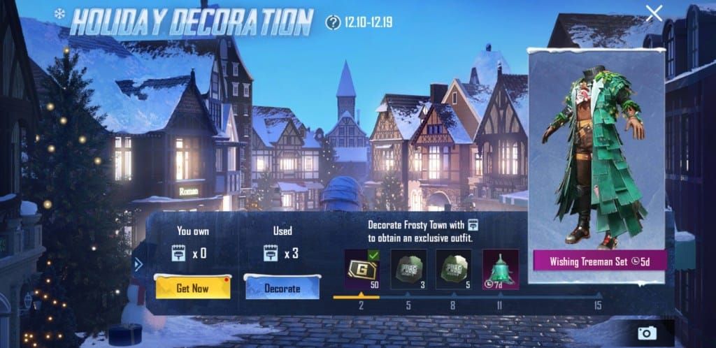 Скриншот скидки на UC в PUBG Mobile во время праздничного события 2025 года