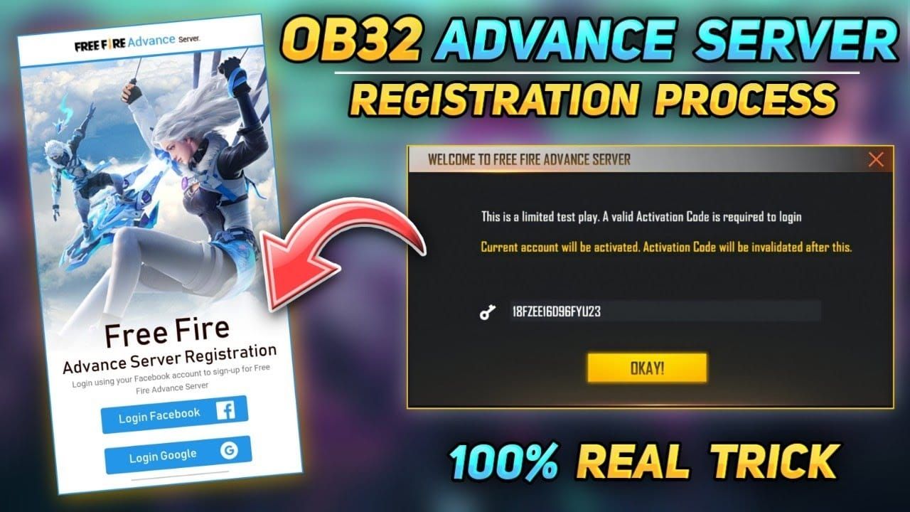 Free Fire OB52 registration interface