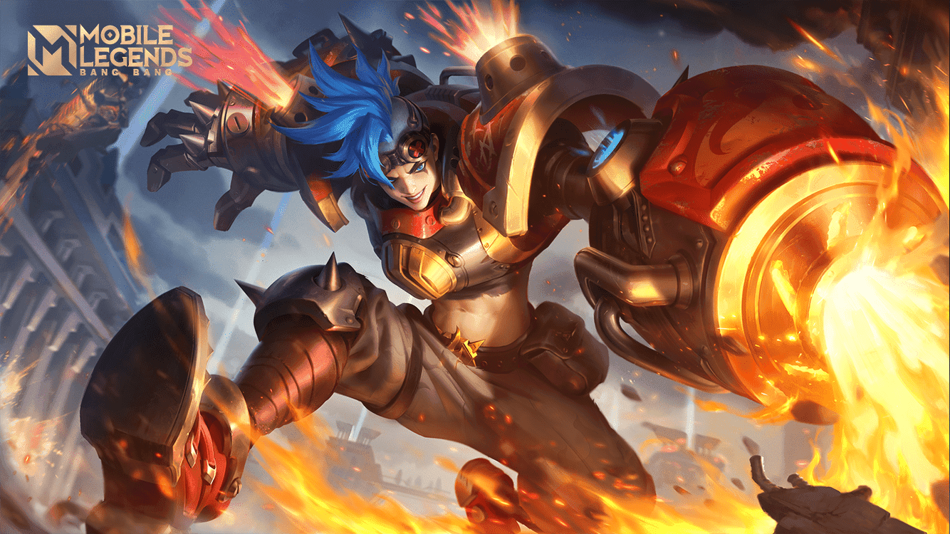 Mobile Legends XP lane early game trading showing bruiser advantage over tank at level 2