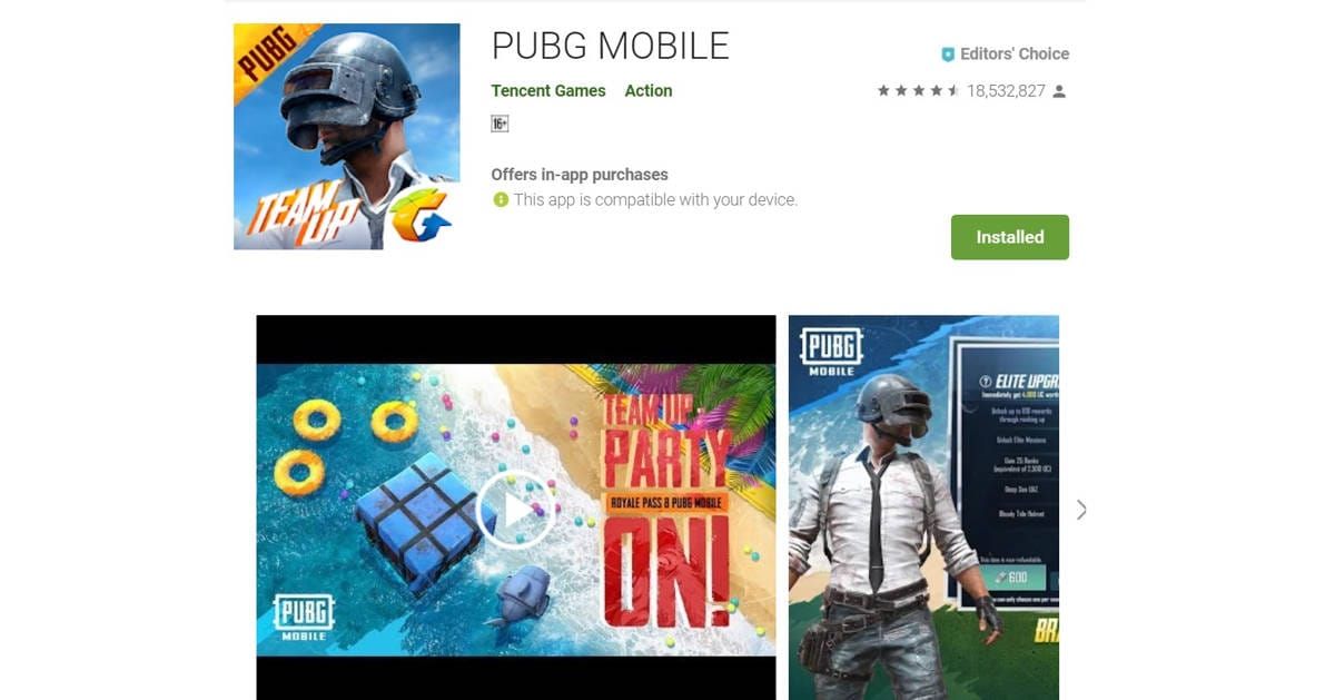 Экран прогресса загрузки бета-версии PUBG Mobile