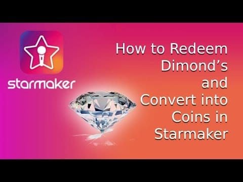 StarMaker chart showing 7 Diamonds to 3 Coins conversion for broadcaster income