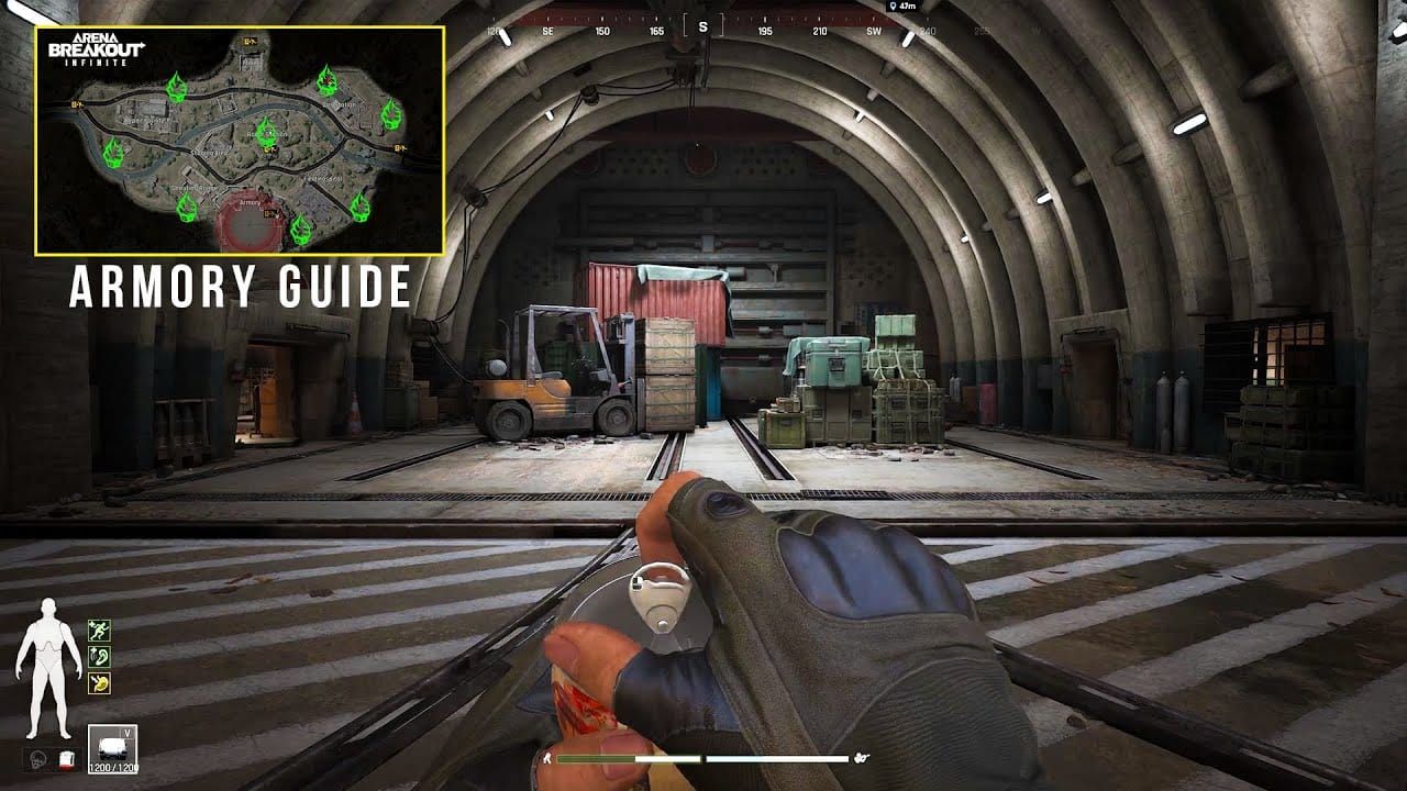 Screenshot of Farm/Armory route in Arena Breakout Marulos