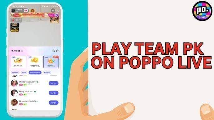 Скриншот битвы PK в комнате для вечеринок Poppo Live
