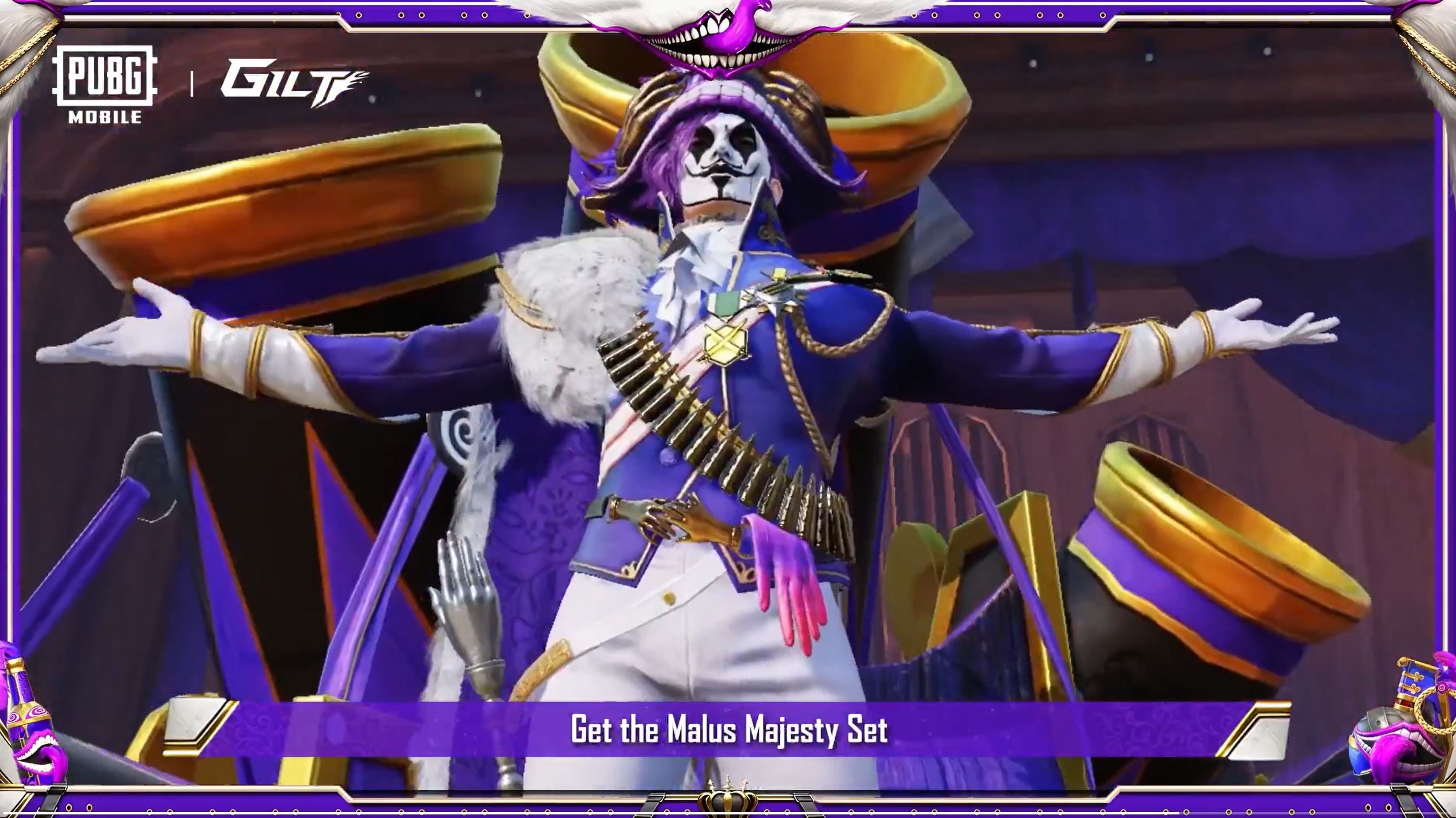 PUBG Mobile Unveils Gilt Set Malus Majesty: Theatrical Skins, Returning Elegance, and Clown-Themed Crates
