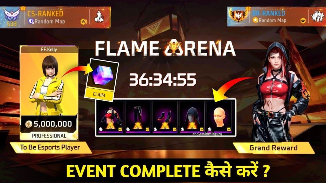 Free Fire OB51 Flame Arena map overview