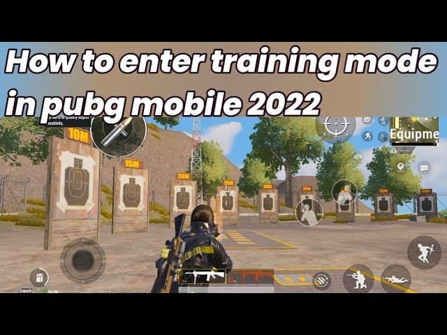 Интерфейс тренировочной площадки PUBG Mobile, показывающий зону практики для развития техники 4 пальцев