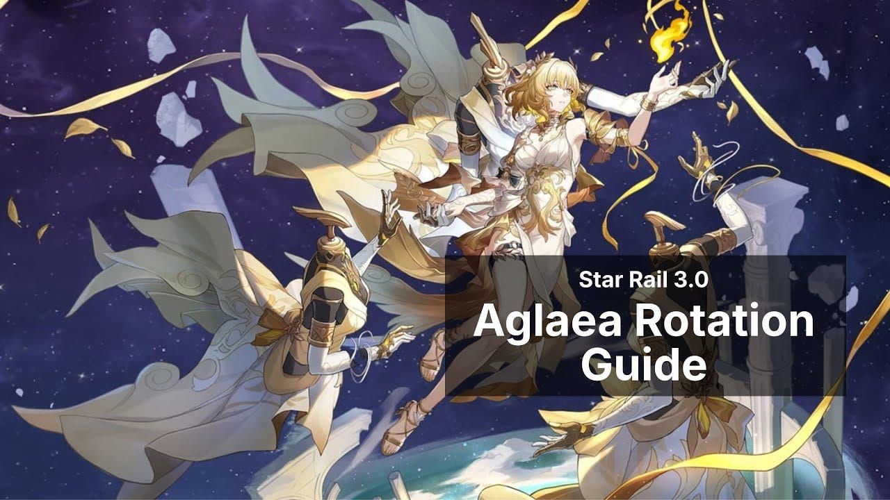 Honkai Star Rail rotation guide screenshot for Slow Aglaea Hyperspeed Sunday Cycle 1