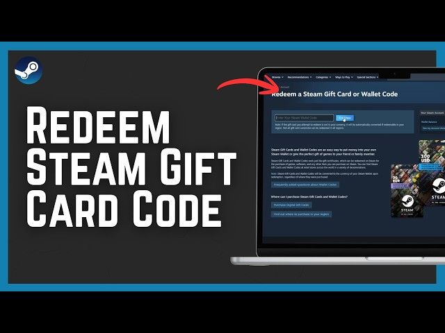 Экран ввода кода для пополнения баланса кошелька Steam