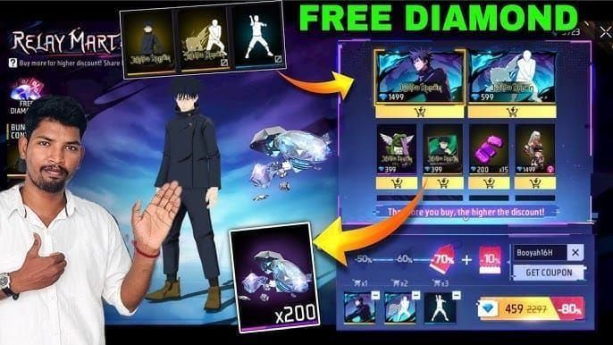 Free Fire OB52 four-player Relay Mart discount stacking guide with role costs