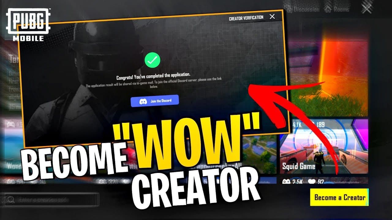 PUBG Mobile World of Wonder creator program interface showing funding distribution and Next Star program details