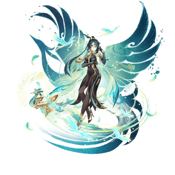 Xianyun character showcase displaying her passive abilities and talent descriptions